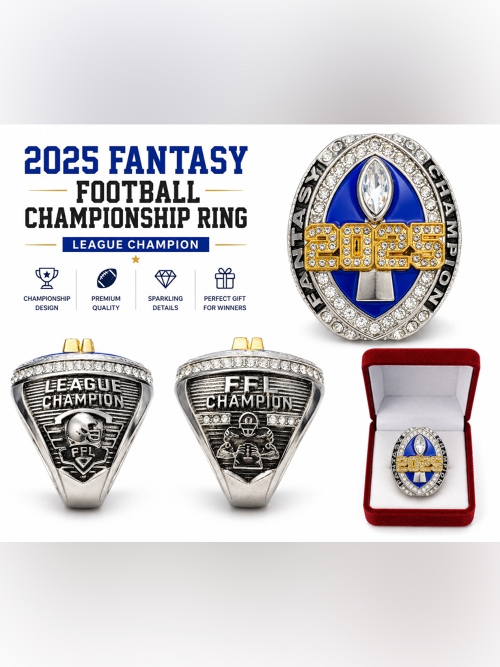 2025 Fantasy Football Championship Ring